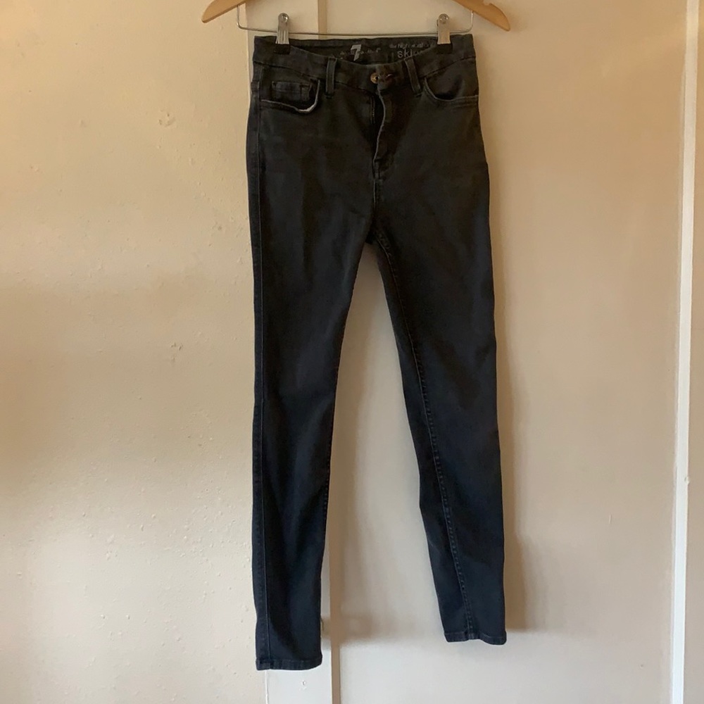 7 Seven for all Mankind grey high waist ankle skinny Jean size 26
